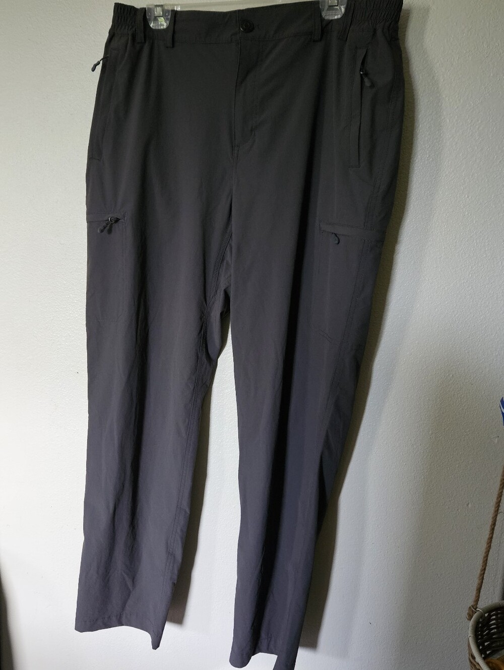 MIER Womens Sz 14 Charcoal Grey Ripstop Hiking Cargo Pants Lightweight Outdoor